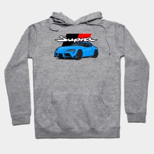 Car Supra 5th Generation GR A90 blue Hoodie